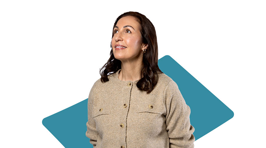 Woman considering CCL's leadership development solutions and leadership services