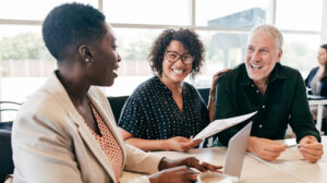 People discussing senior executive development and senior leadership team development with the Center for Creative Leadership (CCL)