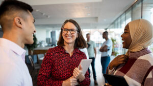 People talking about organizational leadership consulting services from the Center for Creative Leadership (CCL)