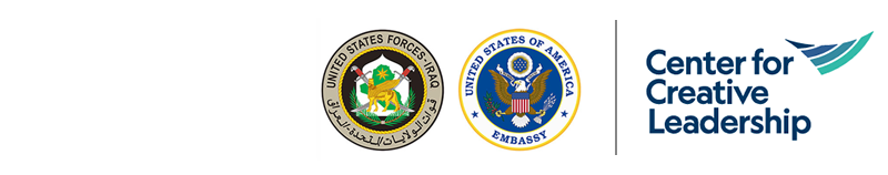 US Forces - Iraq, US Embassy and the Center for Creative Leadership logos